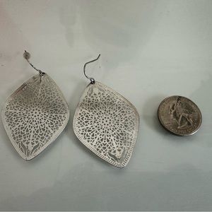 Sliver with Design Earrings